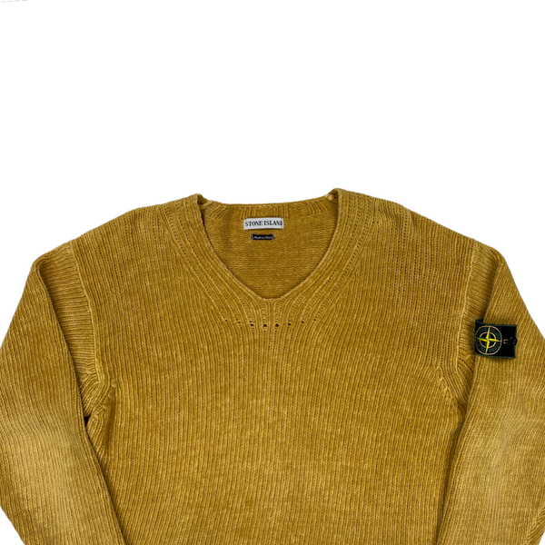Stone Island Mustard Yellow 1997 Knitted Jumper