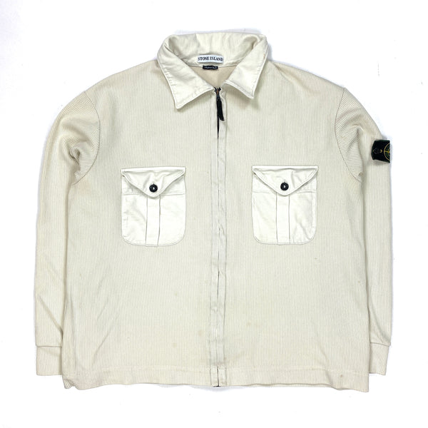 Stone Island Vintage Ribbed Cotton Zipped Overshirt