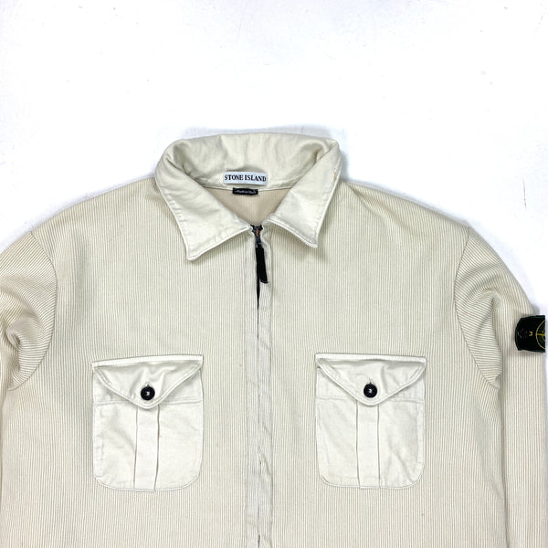 Stone Island Vintage Ribbed Cotton Zipped Overshirt