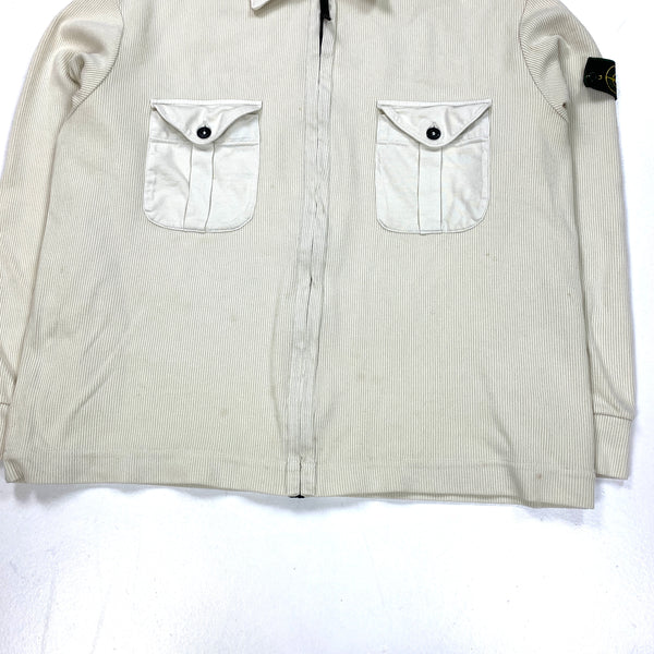 Stone Island Vintage Ribbed Cotton Zipped Overshirt