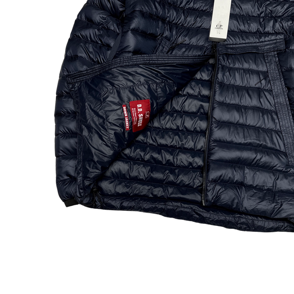 CP Company Navy D D Shell Goggle Puffer Jacket