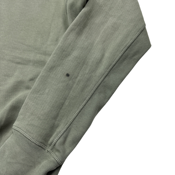 Stone Island 2012 Olive Green Crewneck Cotton Sweatshirt - Large