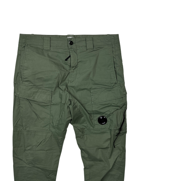 CP Company Tapered Fit Olive Green Cargo Trousers - 34"