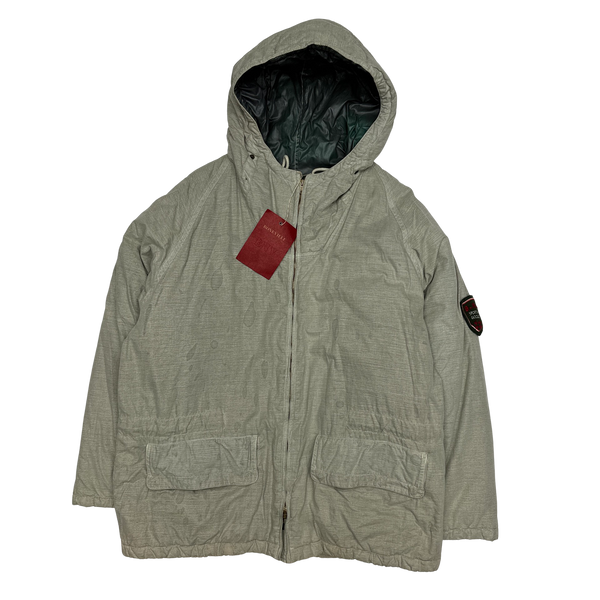Boneville Vintage 90's Grey Puffer Jacket - Medium