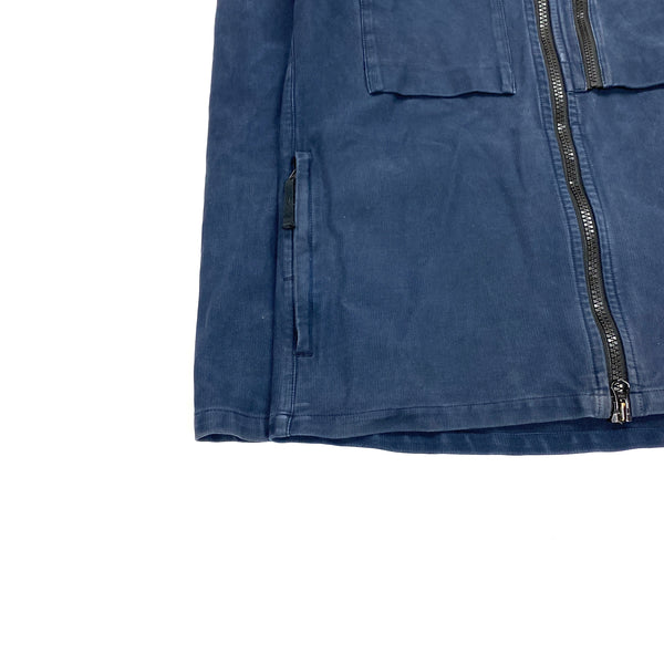 Stone Island Thick Cotton Navy Hooded Overshirt