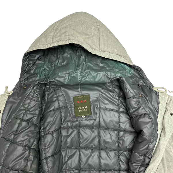 Boneville Vintage 90's Grey Puffer Jacket - Medium