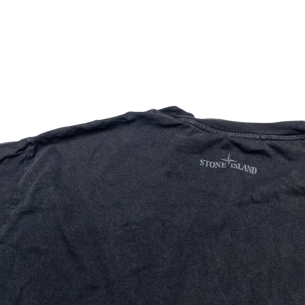 Stone Island 2017 Black Large Logo T Shirt