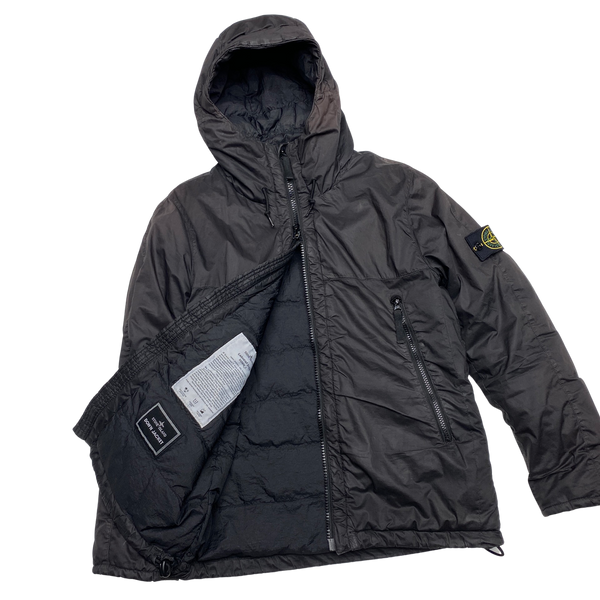 Stone Island Dark Grey Garment Dyed Puffer Jacket