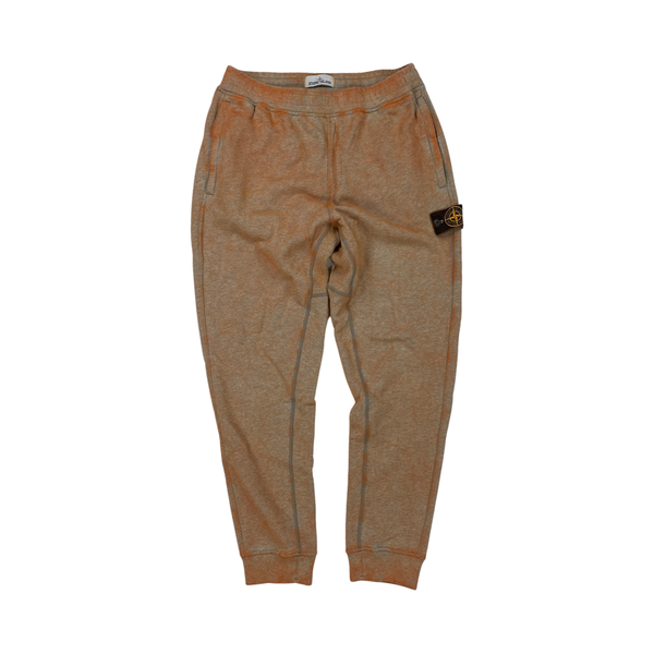Stone Island Orange Dust Treatment Cotton Joggers