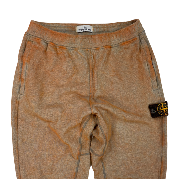 Stone Island Orange Dust Treatment Cotton Joggers