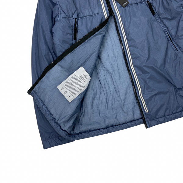 Stone Island Blue Crinkle Reps Padded Jacket