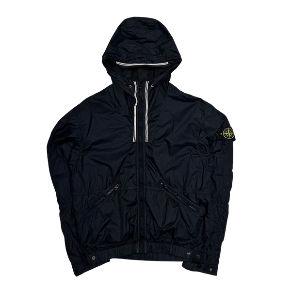 Stone Island 2011 Dark Navy Membrana TC Hooded Rain Jacket