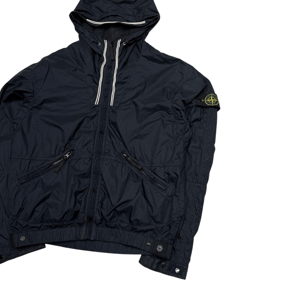 Stone Island 2011 Dark Navy Membrana TC Hooded Rain Jacket