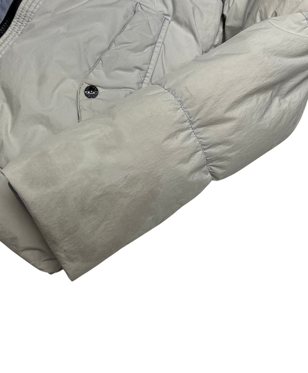Stone Island 2018 White Down Filled Crinkle Puffer Jacket