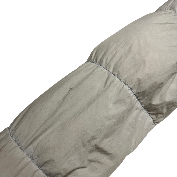 Stone Island 2018 White Down Filled Crinkle Puffer Jacket