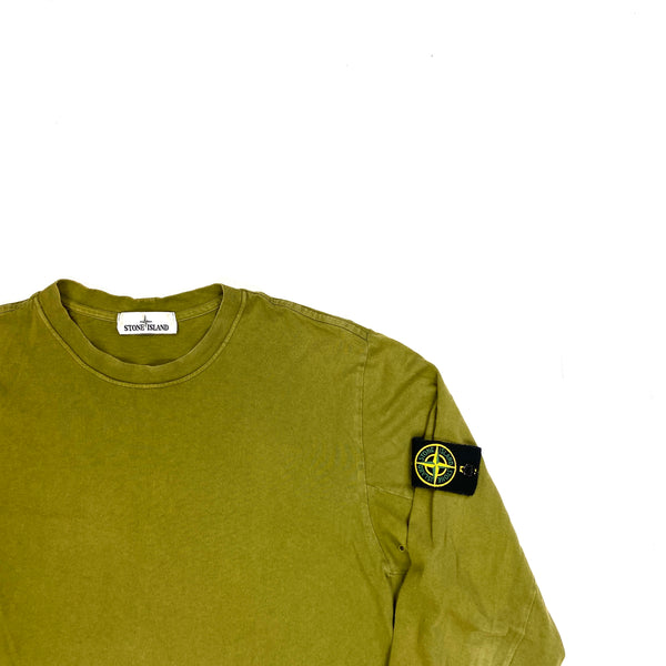 Stone Island Olive Green Longsleeve Cotton Top