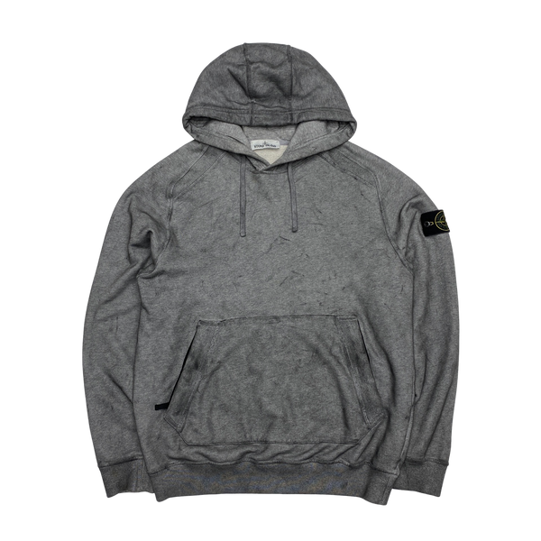 Stone Island 2020 Grey Dust Treatment Pullover Hoodie