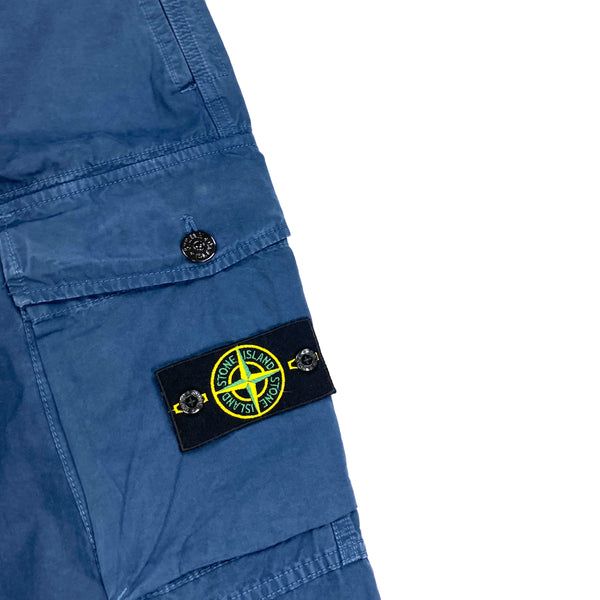 Stone Island Blue Cargo Slim Fit Cargo Trousers