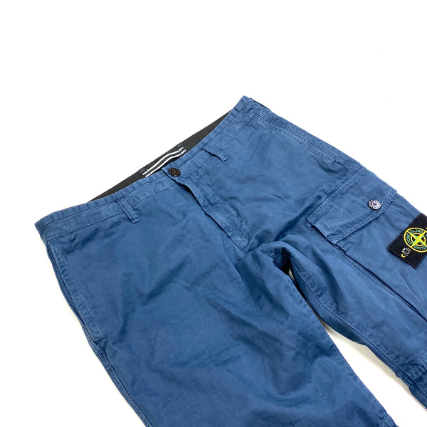 Stone Island Blue Cargo Slim Fit Cargo Trousers