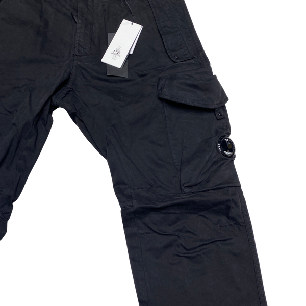 CP Company Ergonomic Fit Black Cargo Trousers