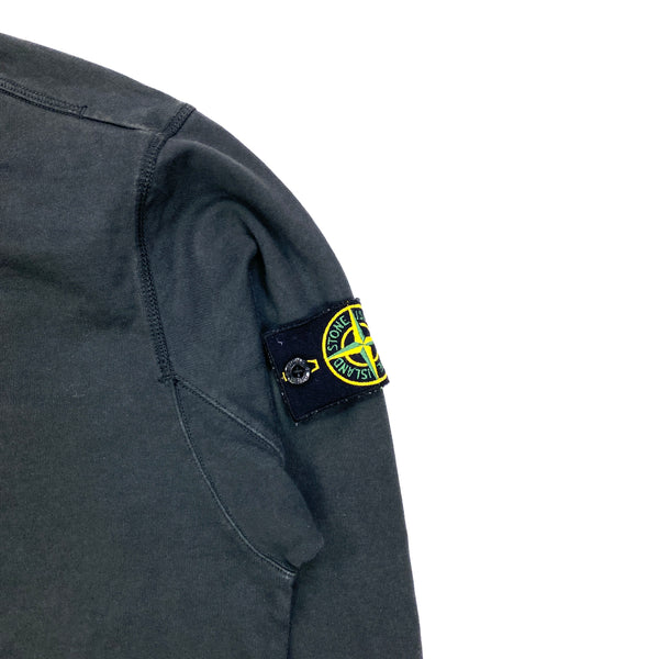 Stone Island Charcoal Grey Crewneck Cotton Jumper