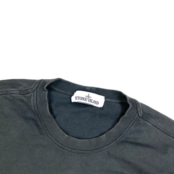 Stone Island Charcoal Grey Crewneck Cotton Jumper