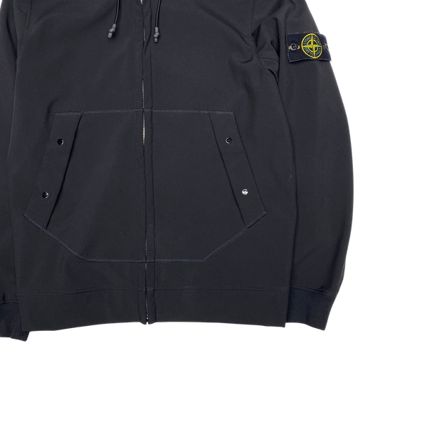 Stone Island 2020 Black Soft Shell Hooded Jacket