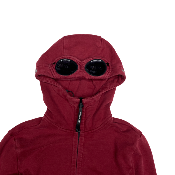 CP Company Red Cotton Goggle Hoodie