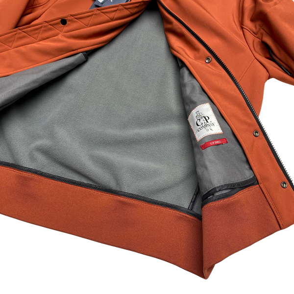 CP Company Burnt Orange Soft Shell Lens Viewer Jacket