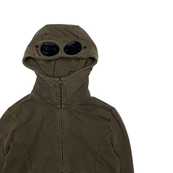 CP Company Khaki Cotton Goggle Hoodie