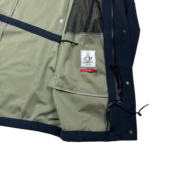 CP Company Navy Fishtail Parka Soft Shell Jacket - XL