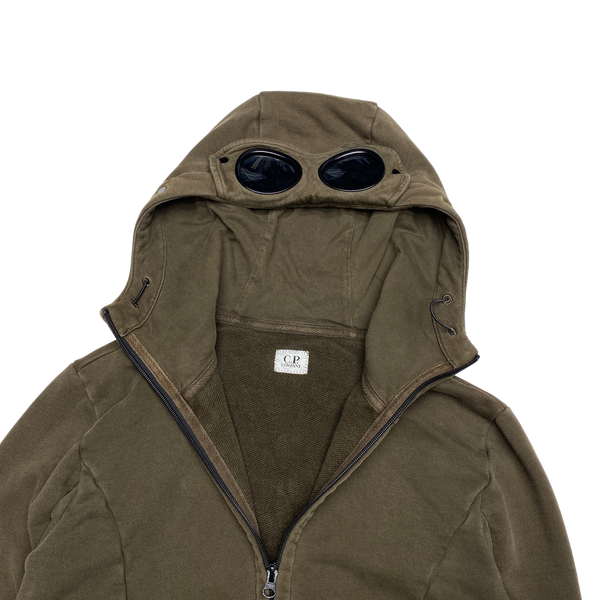CP Company Khaki Cotton Goggle Hoodie