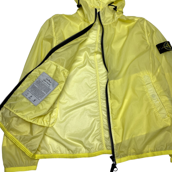 Stone Island Yellow Lamy Velour Hooded