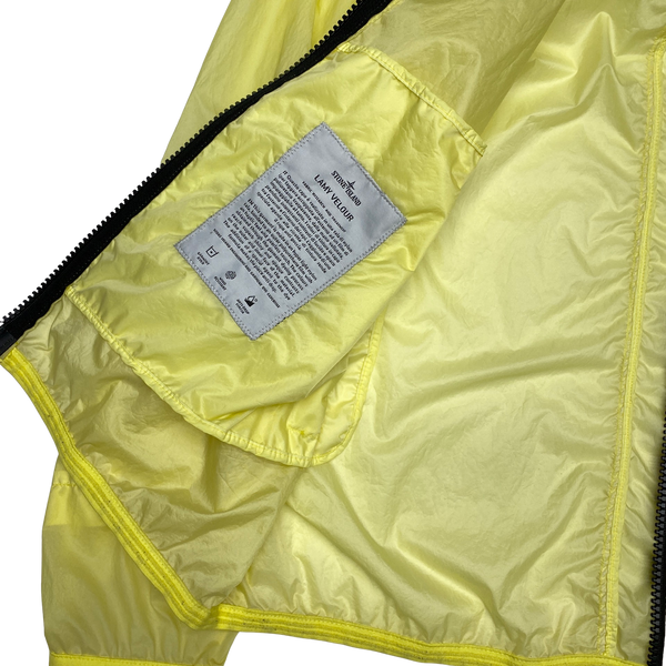 Stone Island Yellow Lamy Velour Hooded