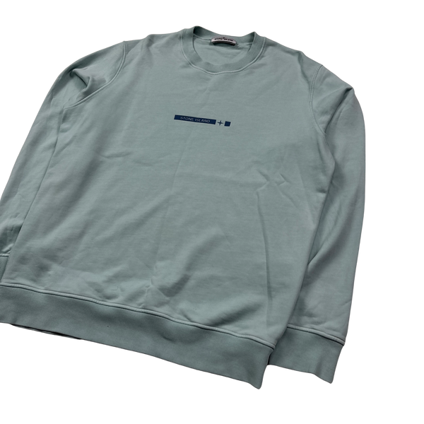 Stone Island Ice Blue 2022 Spellout Sweatshirt XXL Mat s Island
