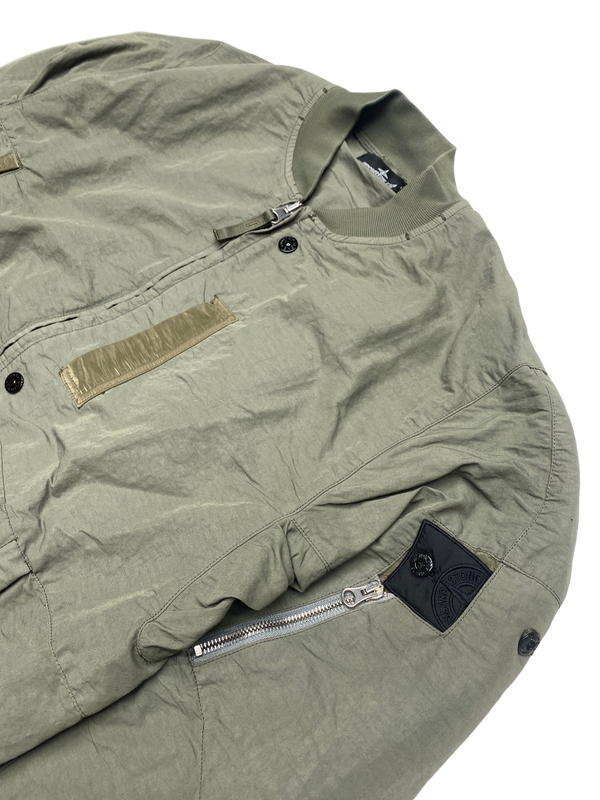 Stone island shadow project clearance naslan garment dyed reflective jacket