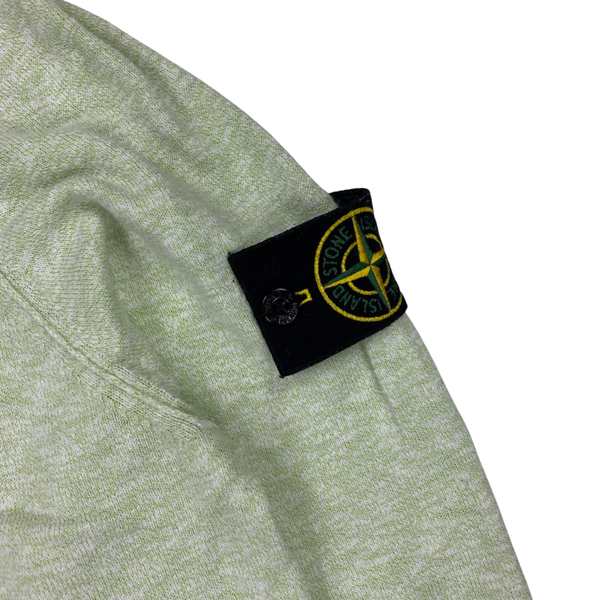 Stone Island Light Green Speckled Crewneck Jumper