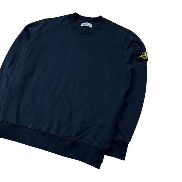 Stone Island 2020 Navy Cotton Crewneck Sweatshirt - XL