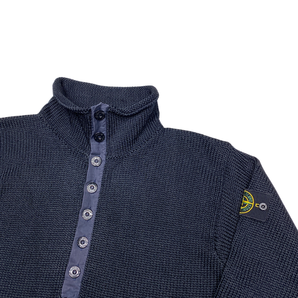 Stone Island 1999 Navy Knitted Vintage Pullover Jumper