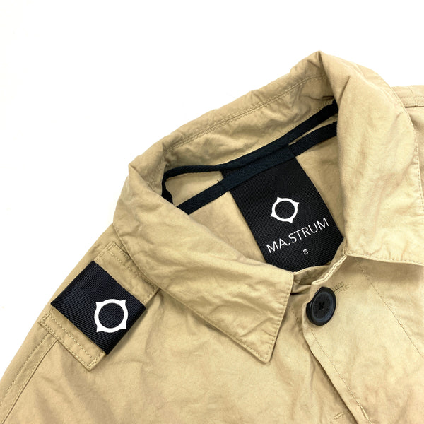 Ma Strum Beige Cotton Overshirt Jacket