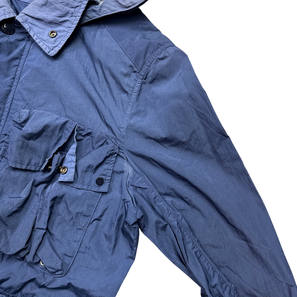 CP Company Blue Nylon Chrome Multi Pocket Jacket - Small