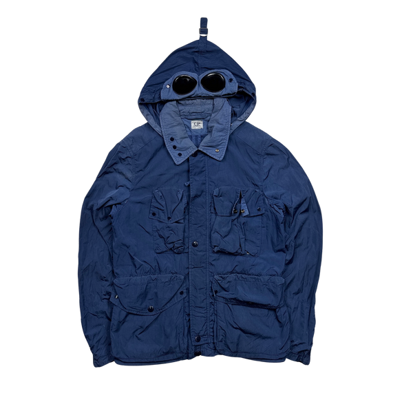 CP Company Blue Nylon Chrome Multi Pocket Jacket - Small