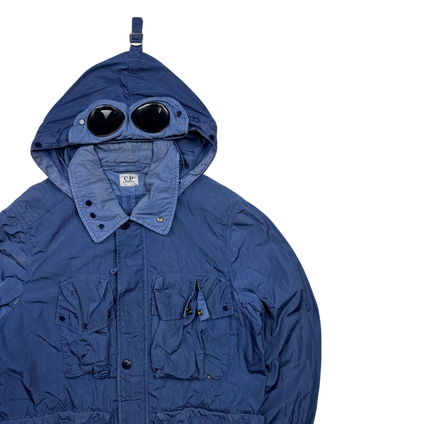 CP Company Blue Nylon Chrome Multi Pocket Jacket - Small