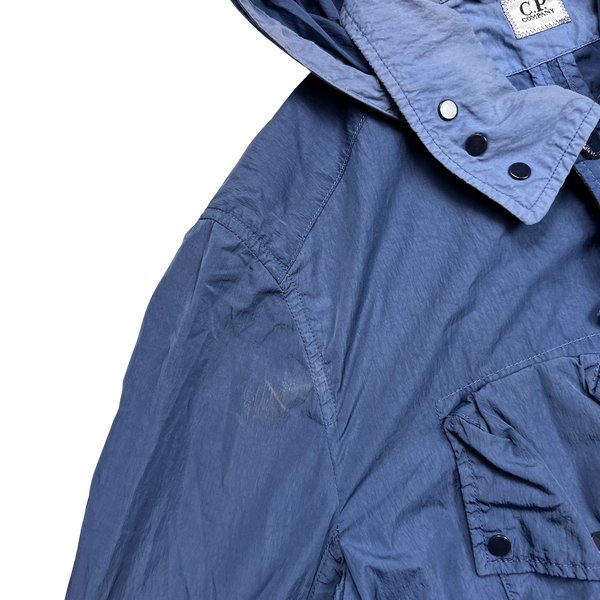 CP Company Blue Nylon Chrome Multi Pocket Jacket - Small
