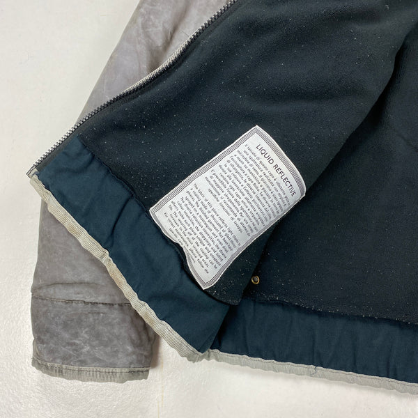 Stone Island Fleece Lined Silver Liquid Reflective Jacket