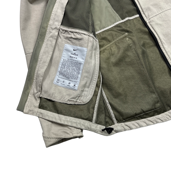 Stone Island x Nike Beige Raso R Nylon Windbreaker Jacket - Small