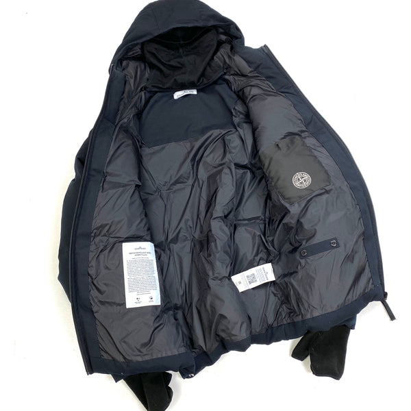 Stone Island Dark Navy Wool Repellent Balaclava Jacket