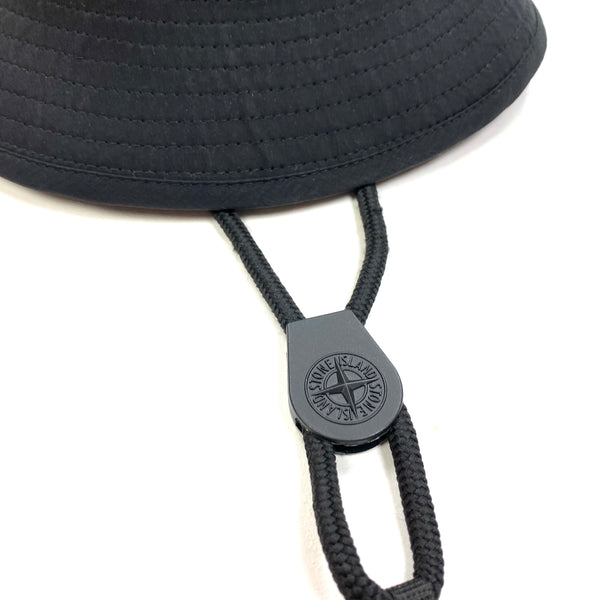 Stone Island Black Nylon Metal Bucket Hat