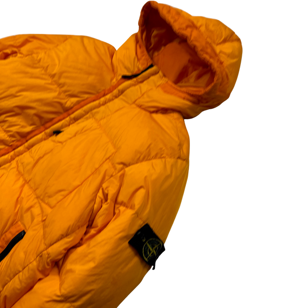Stone Island 2017 Orange Crinkle Reps Puffer Jacket - Medium