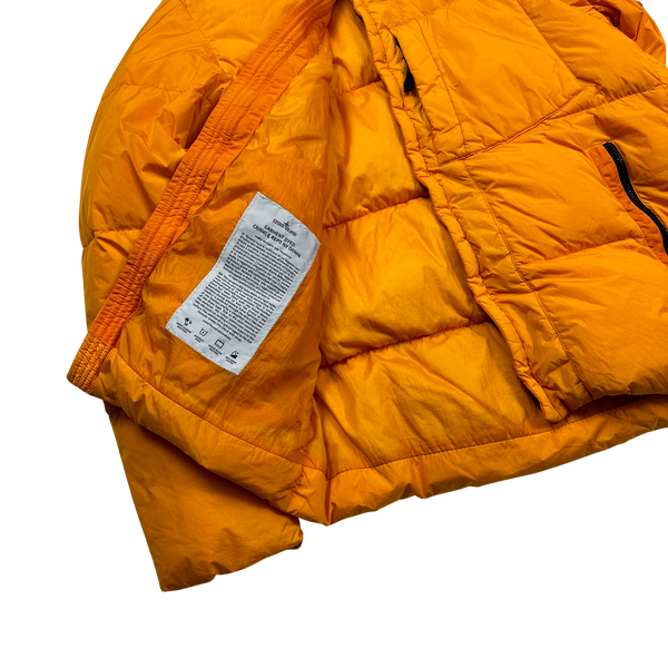 Stone Island 2017 Orange Crinkle Reps Puffer Jacket - Medium